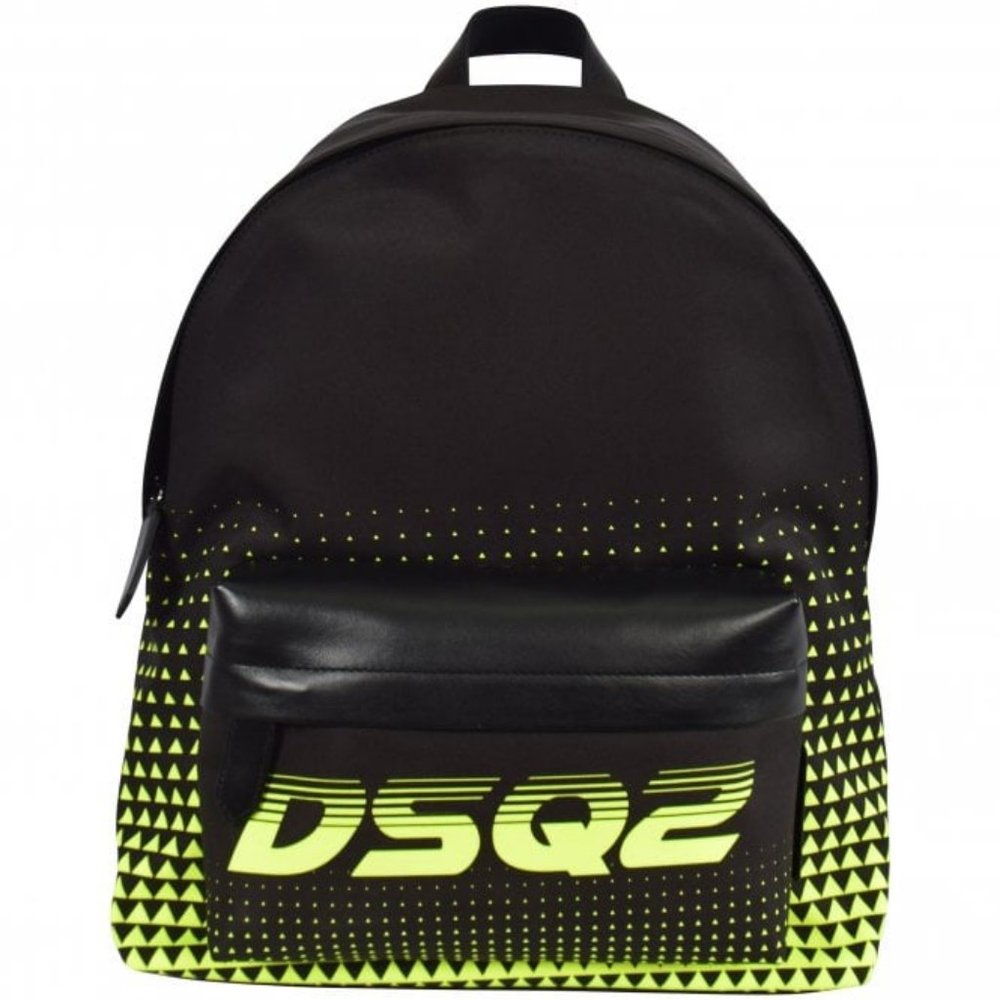 ORIGINAL DSQUARED2 BLACK/NEON RACE BACKPACK